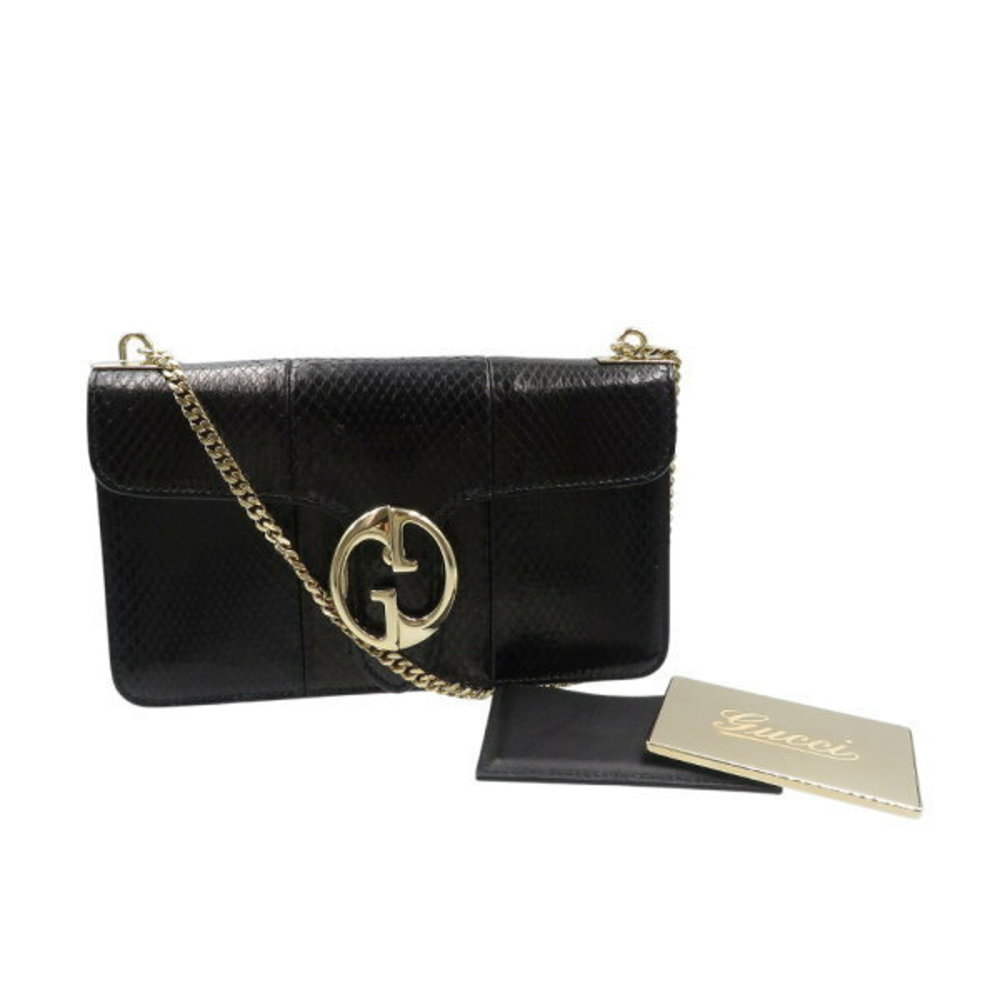 Gucci Python Black Chain Shoulder Bag - image 3